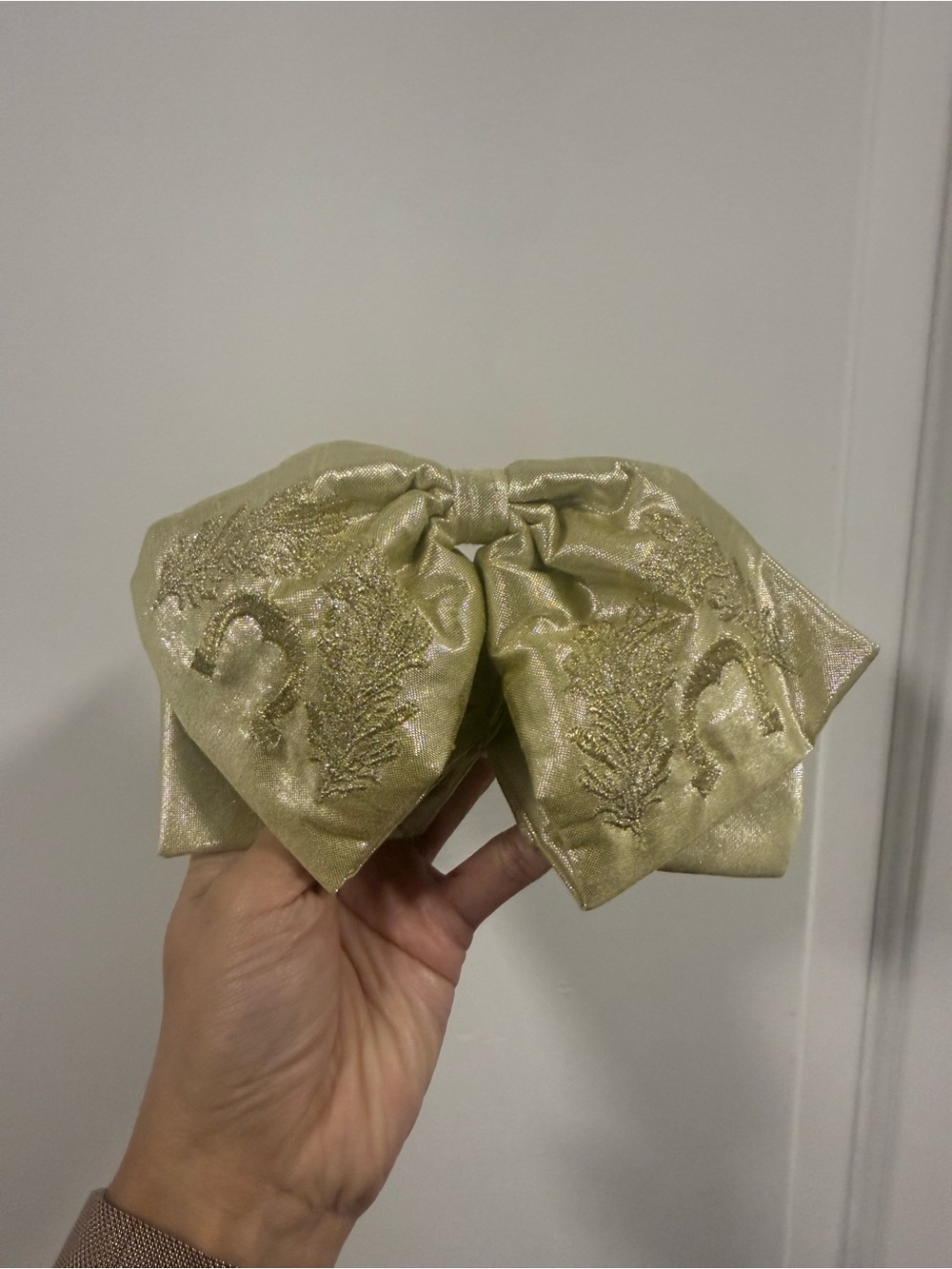 Charro Gold Embroidered Bow